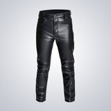     Black Leather Jeans 1