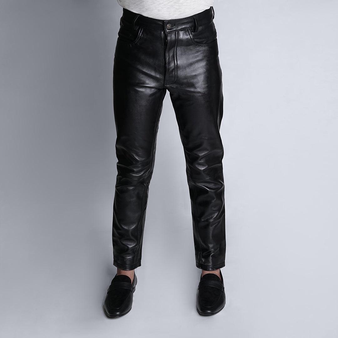 Black Leather Jeans - The Urban Tannery
