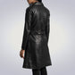 Black Leather Trench Coat