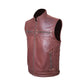 Browm Leather Vest For Men