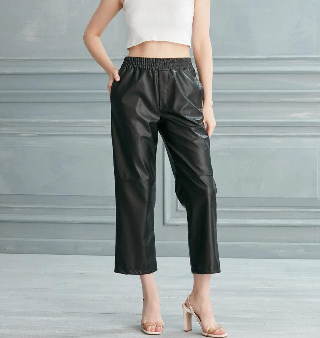 High Waist Leather Leggings with Pockets - The Urban Tannery