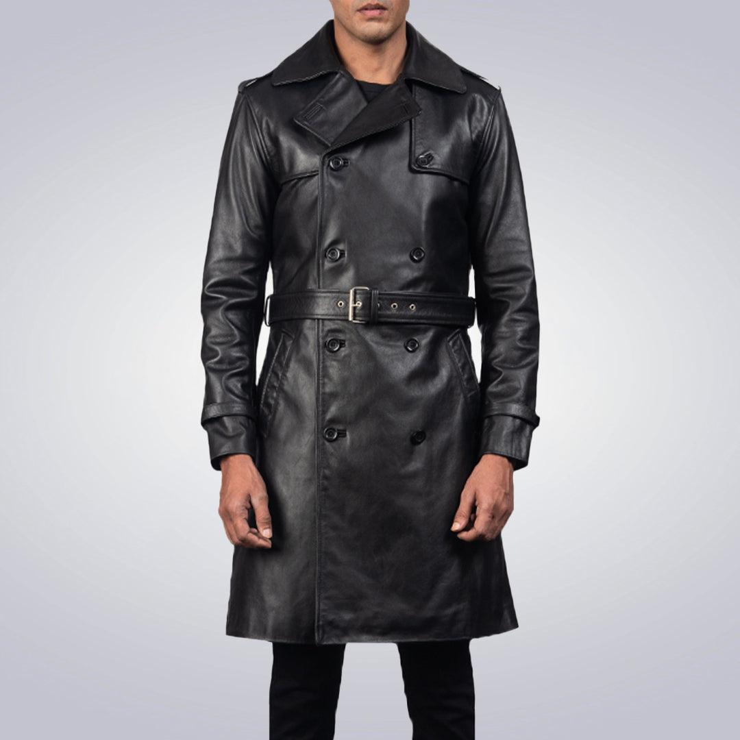 Rayson Black Duster Leather Coat - The Urban Tannery