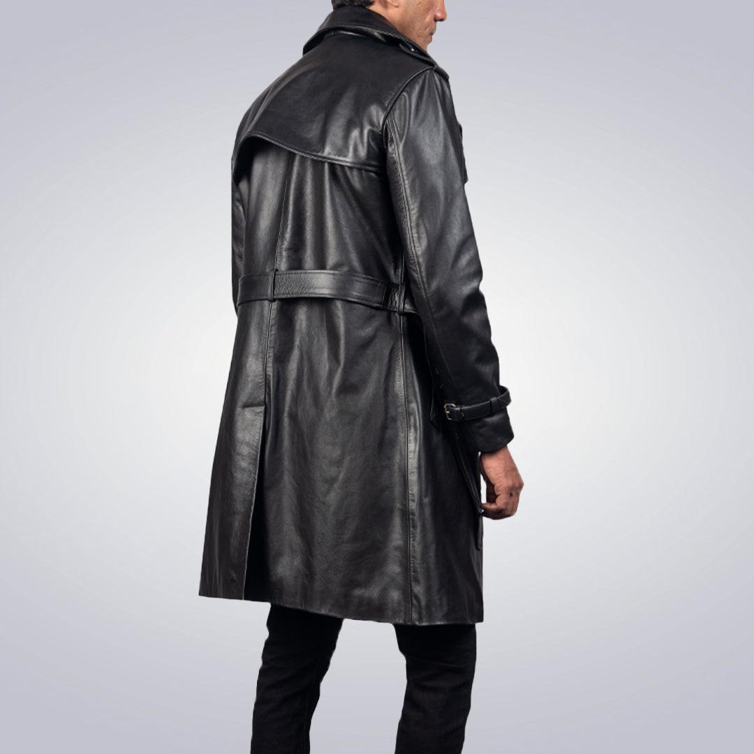 Rayson Black Duster Leather Coat - The Urban Tannery