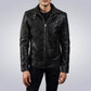 Legacy Black Leather Biker Jacket 4