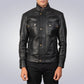 Men's Charles Black Leather Jacket 2