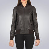 Women's Frank Castle Bomber Leather Jacket 1