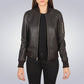 Women's Frank Castle Bomber Leather Jacket 2