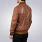 Men's Brown Lambskin Leather Jacket 2