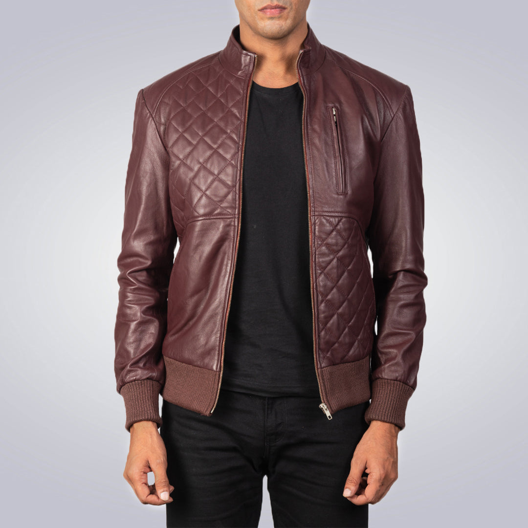 Cowhide Vintage Retro Leather Jacket 1