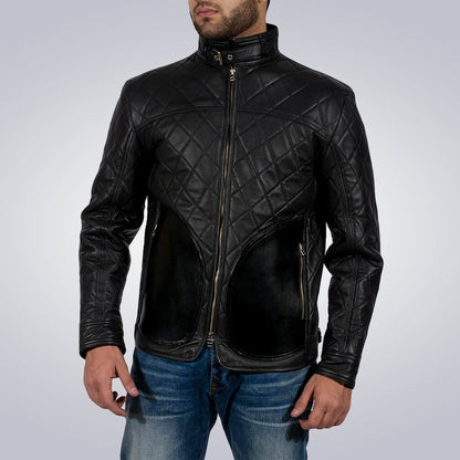 Mens Equilibrium Leather Jacket 1