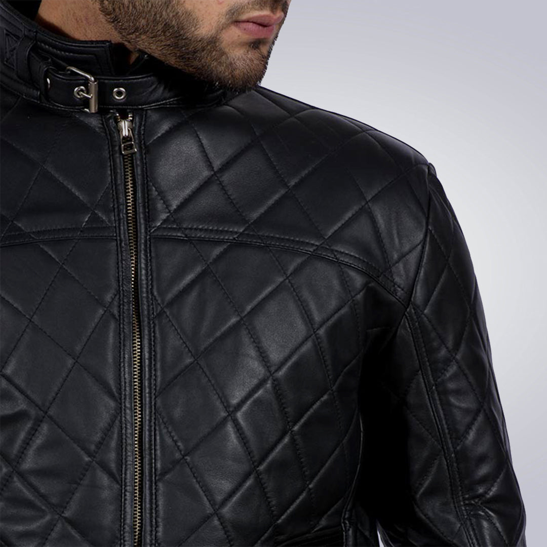 Mens Equilibrium Leather Jacket 3