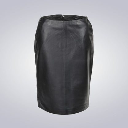 Black Leather Pencil Skirt