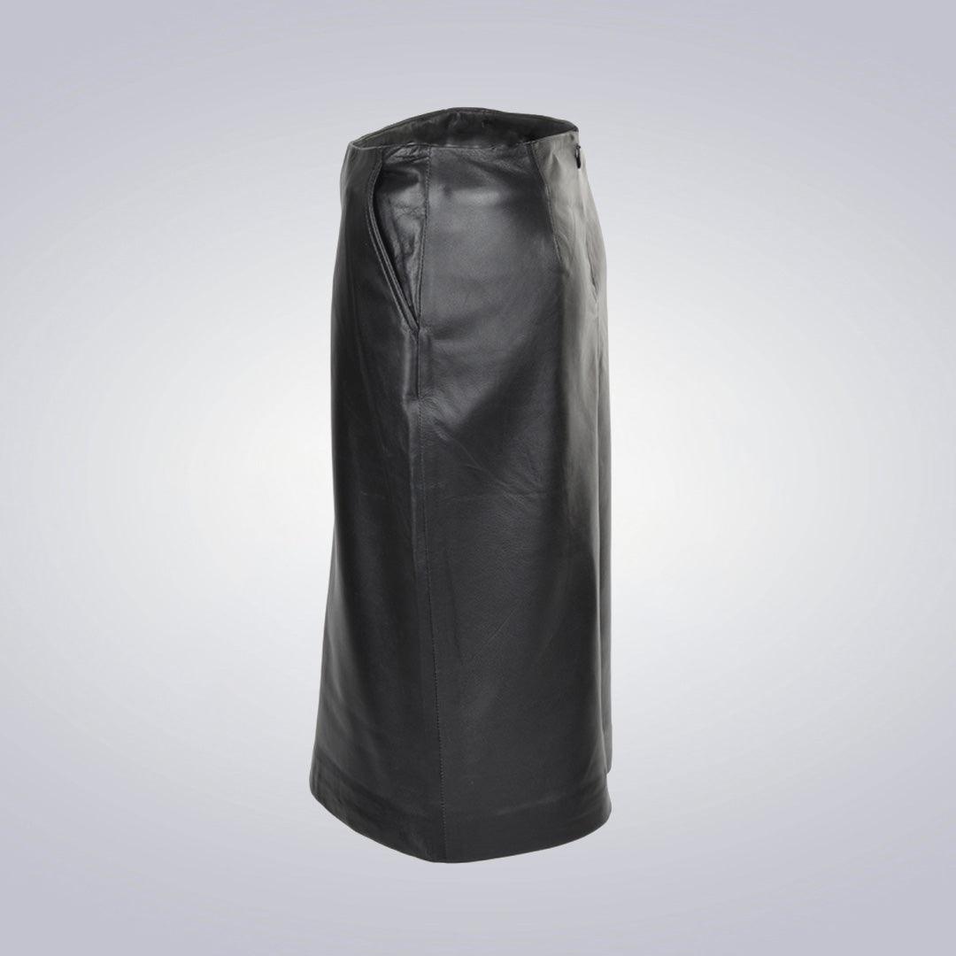 Black Leather Pencil Skirt - The Urban Tannery