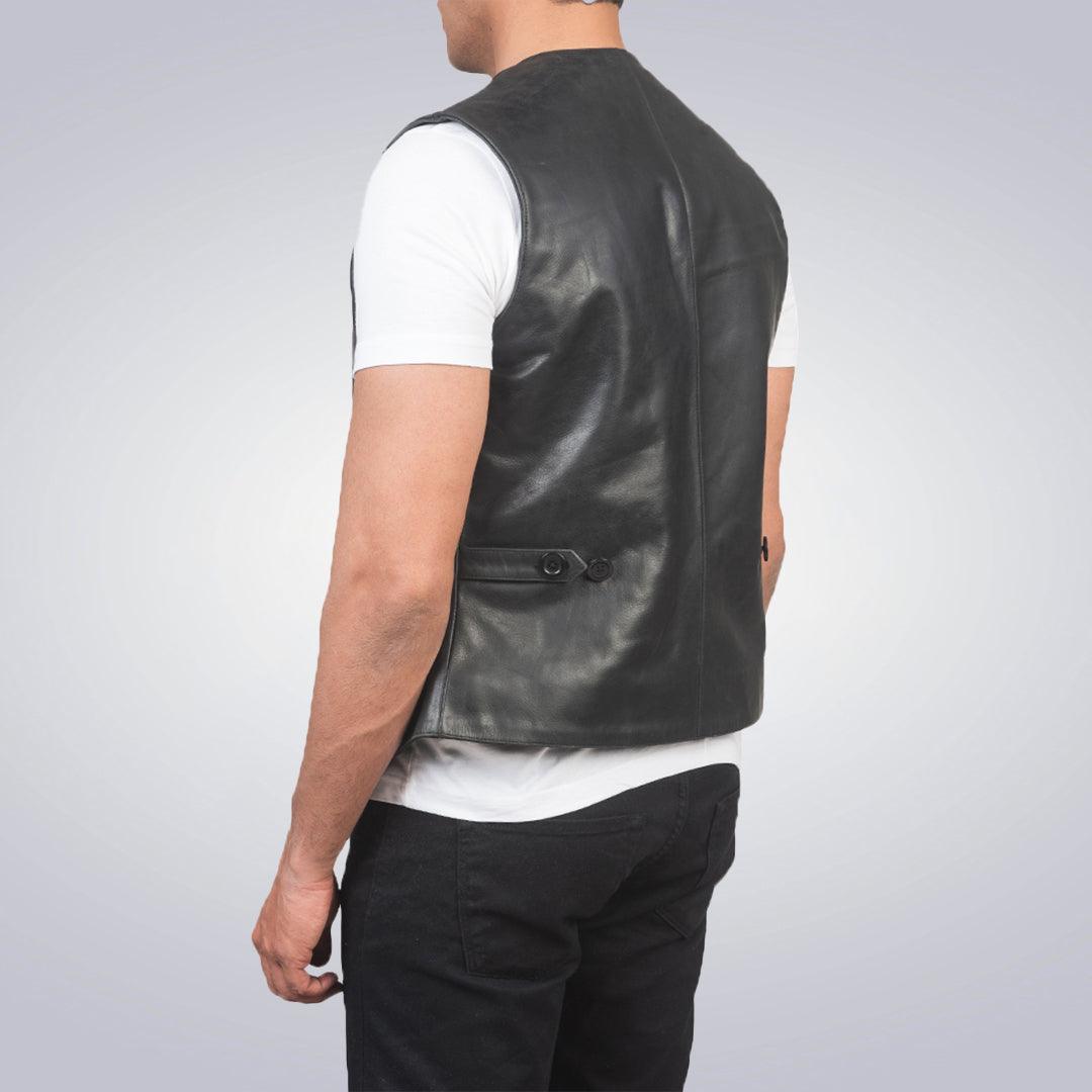 Black Leather Vest - The Urban Tannery