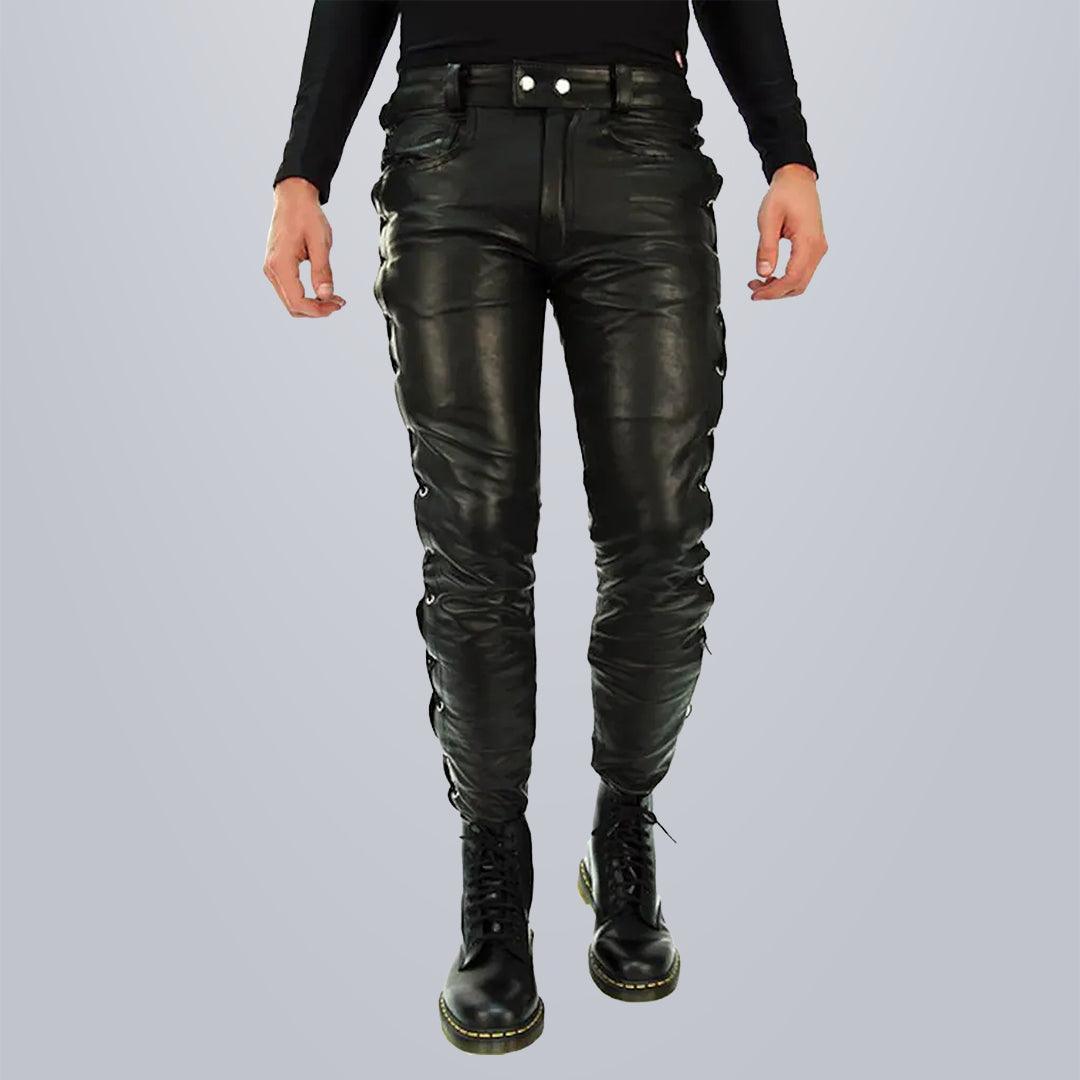 Leather Cargo Pants Leather Pants Leather Biker Guys Men Leather