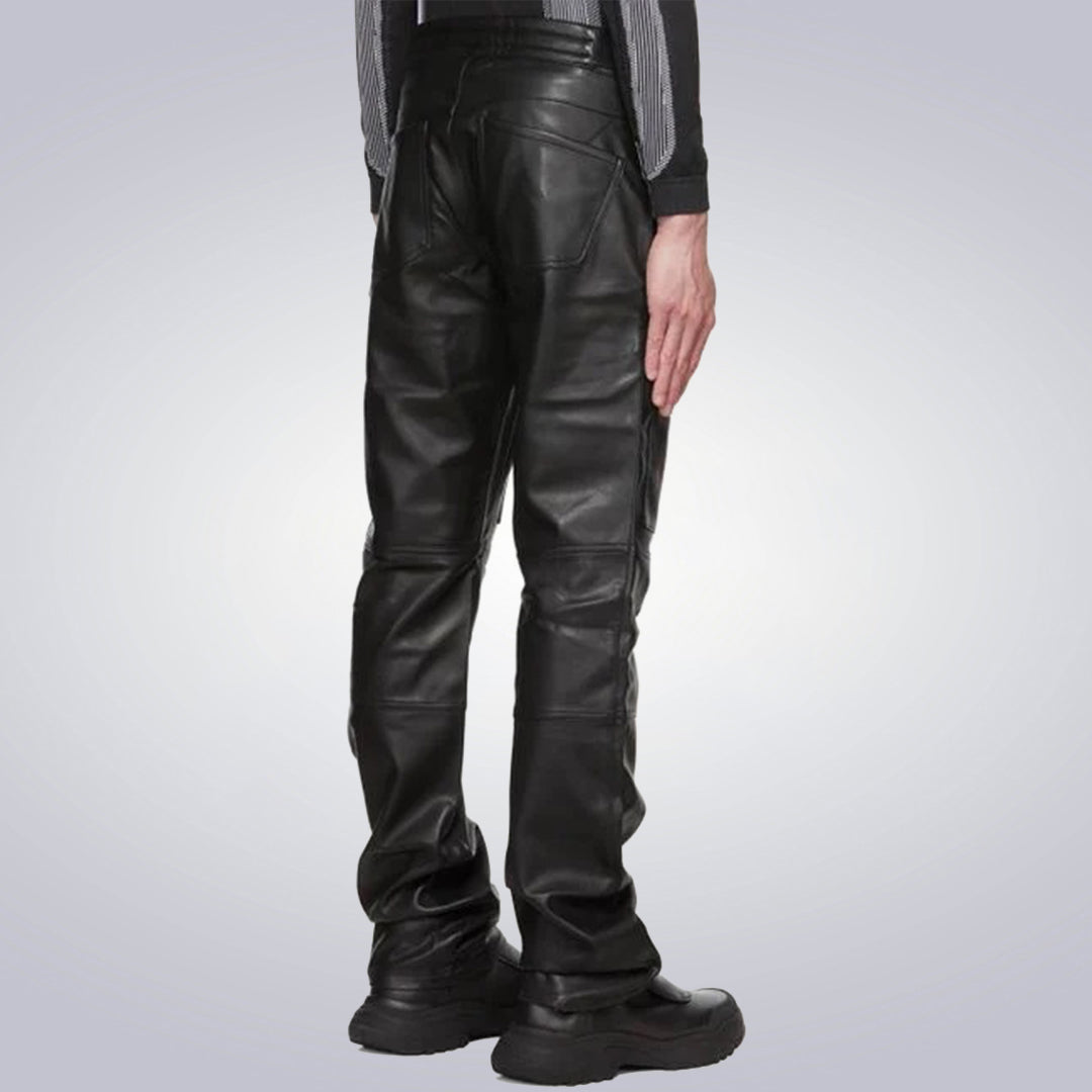 Men's Vagen Leather Cargo Pants 2