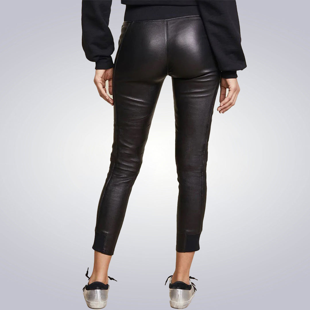 Shascullfites Ladies Leather Pants With Zippers Motorcycle Fall Pants for  Women | eBay