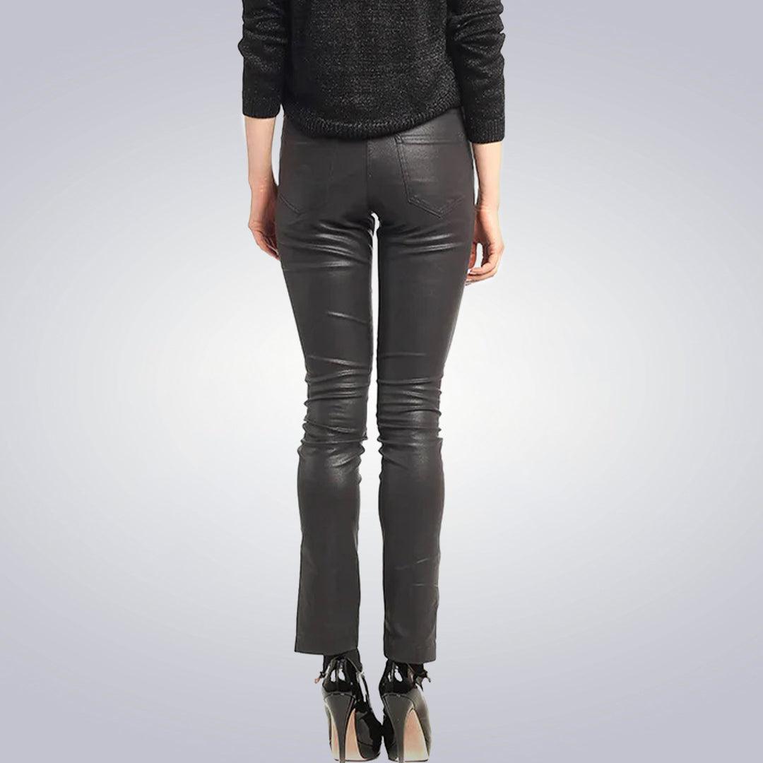 Dakota Black Leather Pants for Women - The Urban Tannery