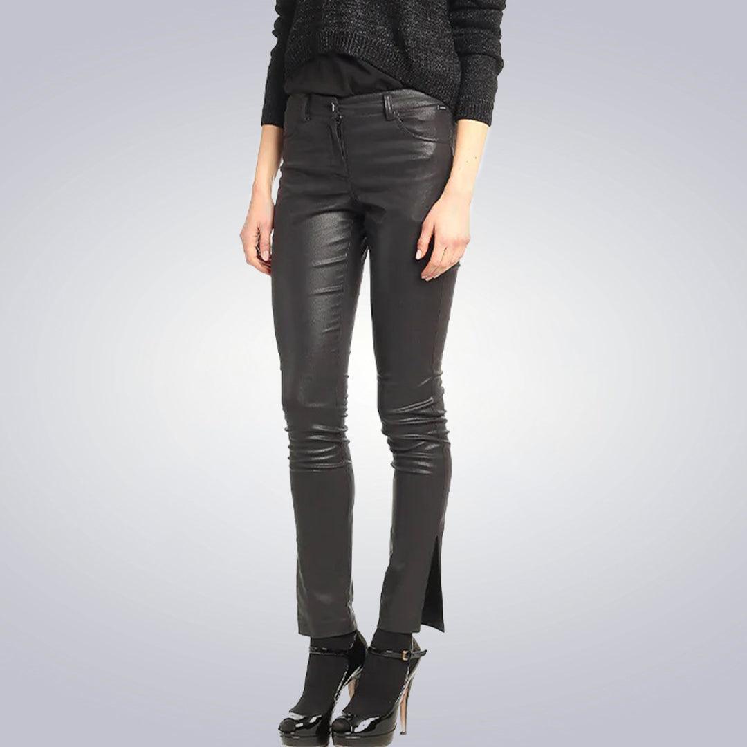 Dakota Black Leather Pants for Women - The Urban Tannery