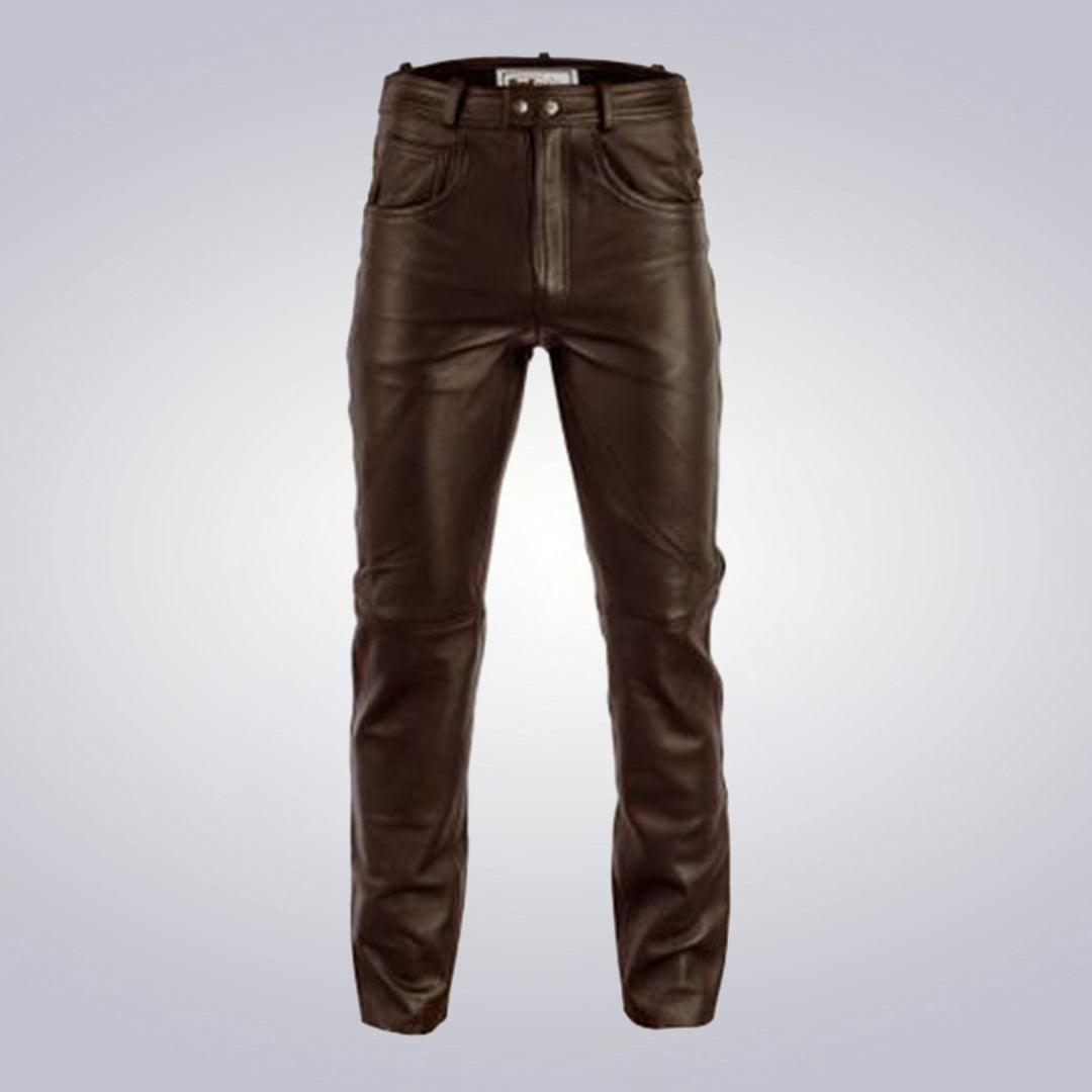 Redmaster Men's Foxhill Brown Leather Pants - The Urban Tannery