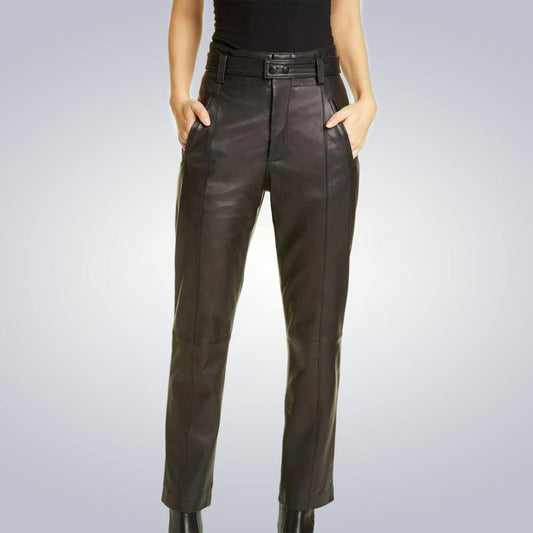 Sasha Balck Leather Pants 1