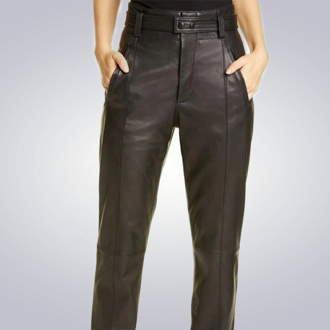 Sasha Balck Leather Pants 3