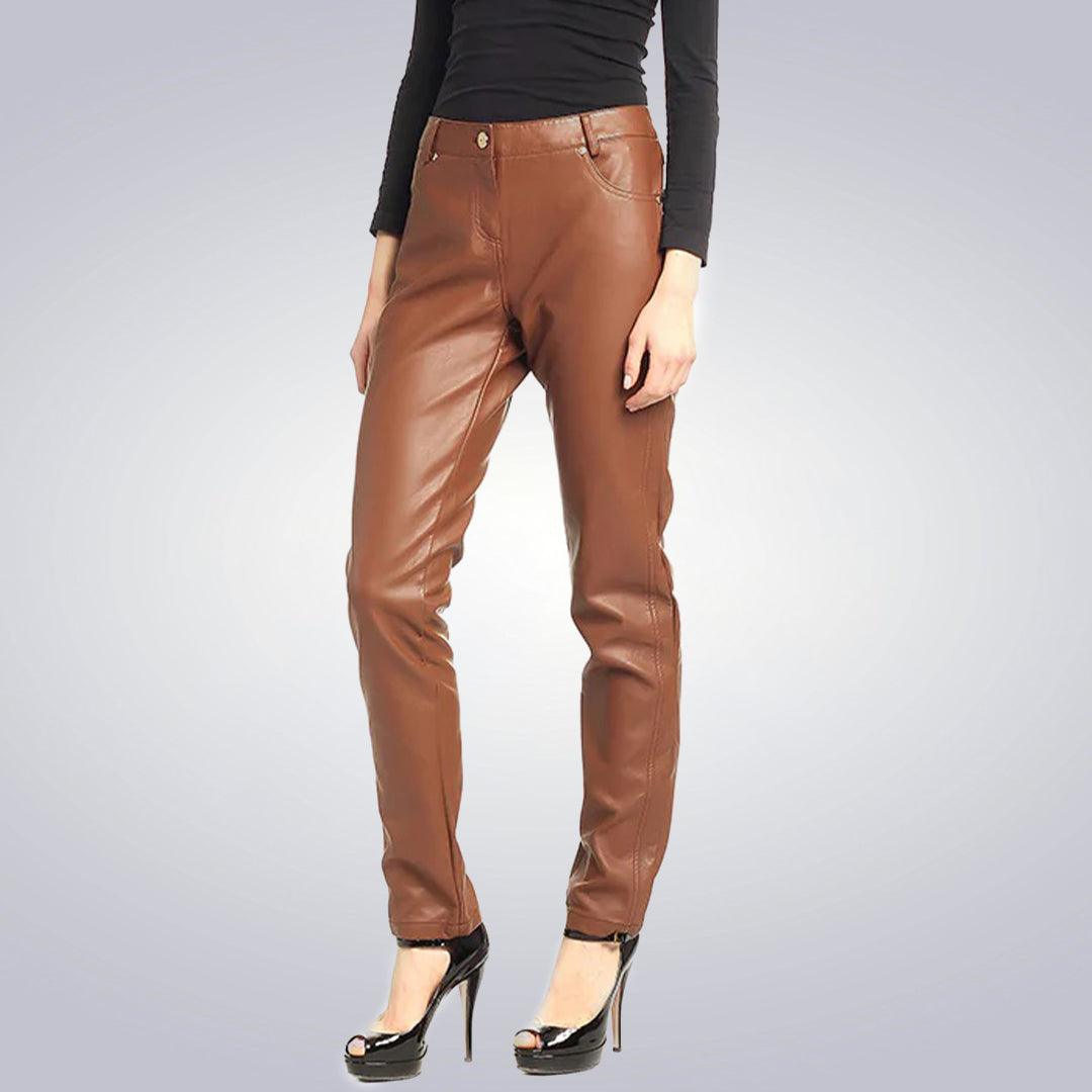Classic Tan Leather Jeans - The Urban Tannery