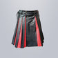 Red_Black Men Leather Kilt 2