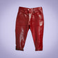 Stylish Leather Shorts In Red For Women