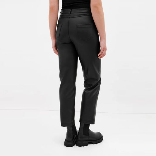 Matte Black Leather Pants, Vinci Pants