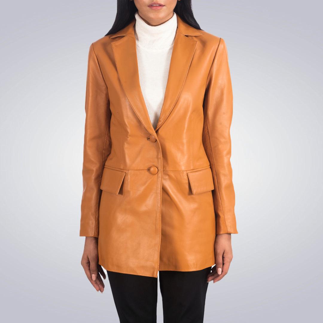 Marilyn Tan Brown Blazer - The Urban Tannery