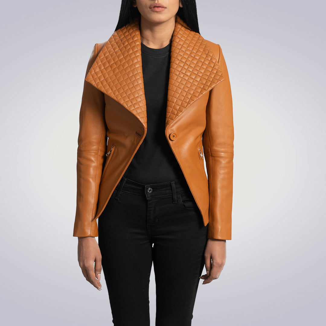 Tan Brown Short Blazer