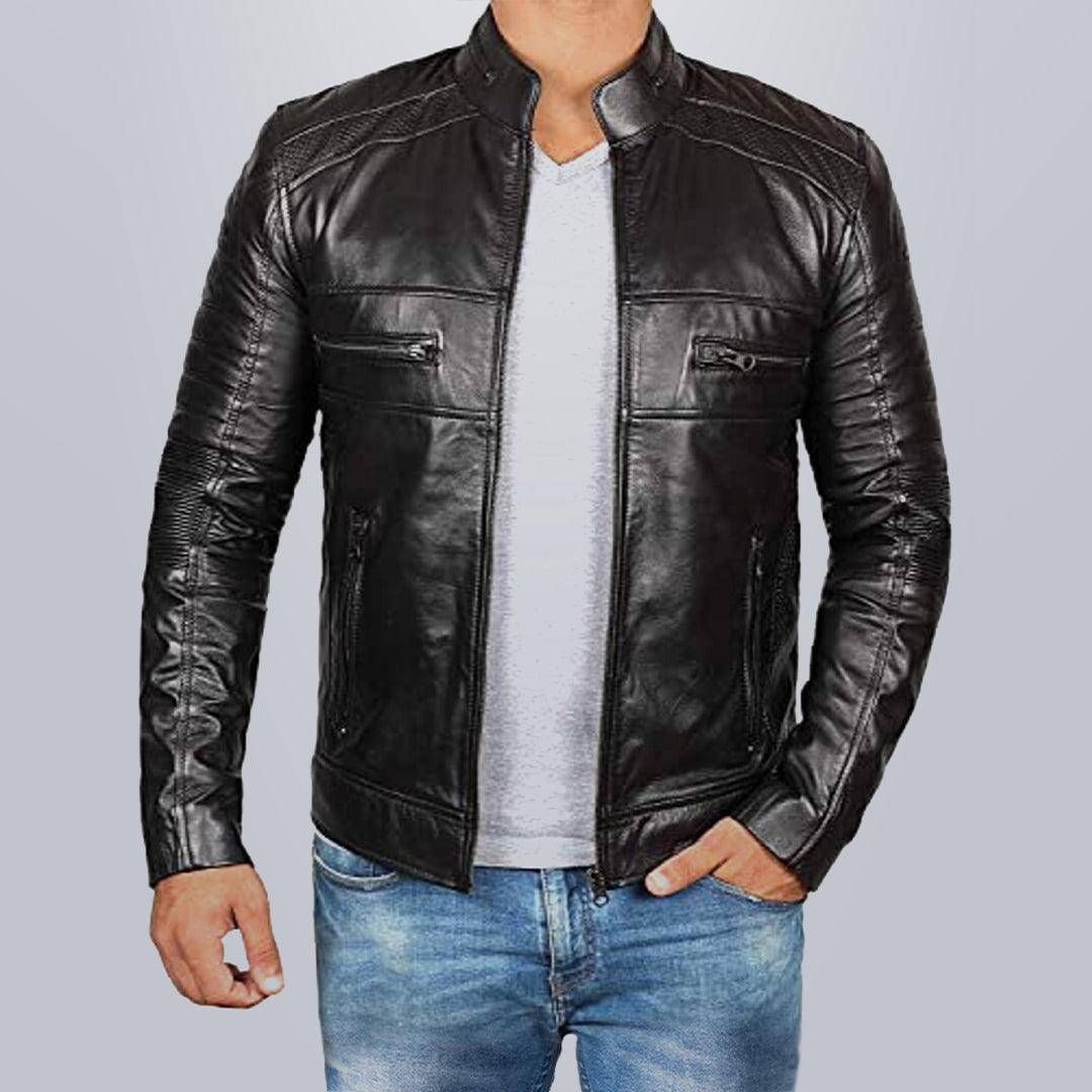 UT Black Leather Fashion Jacket - The Urban Tannery