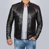 UT Black Leather Fashion Jacket 1