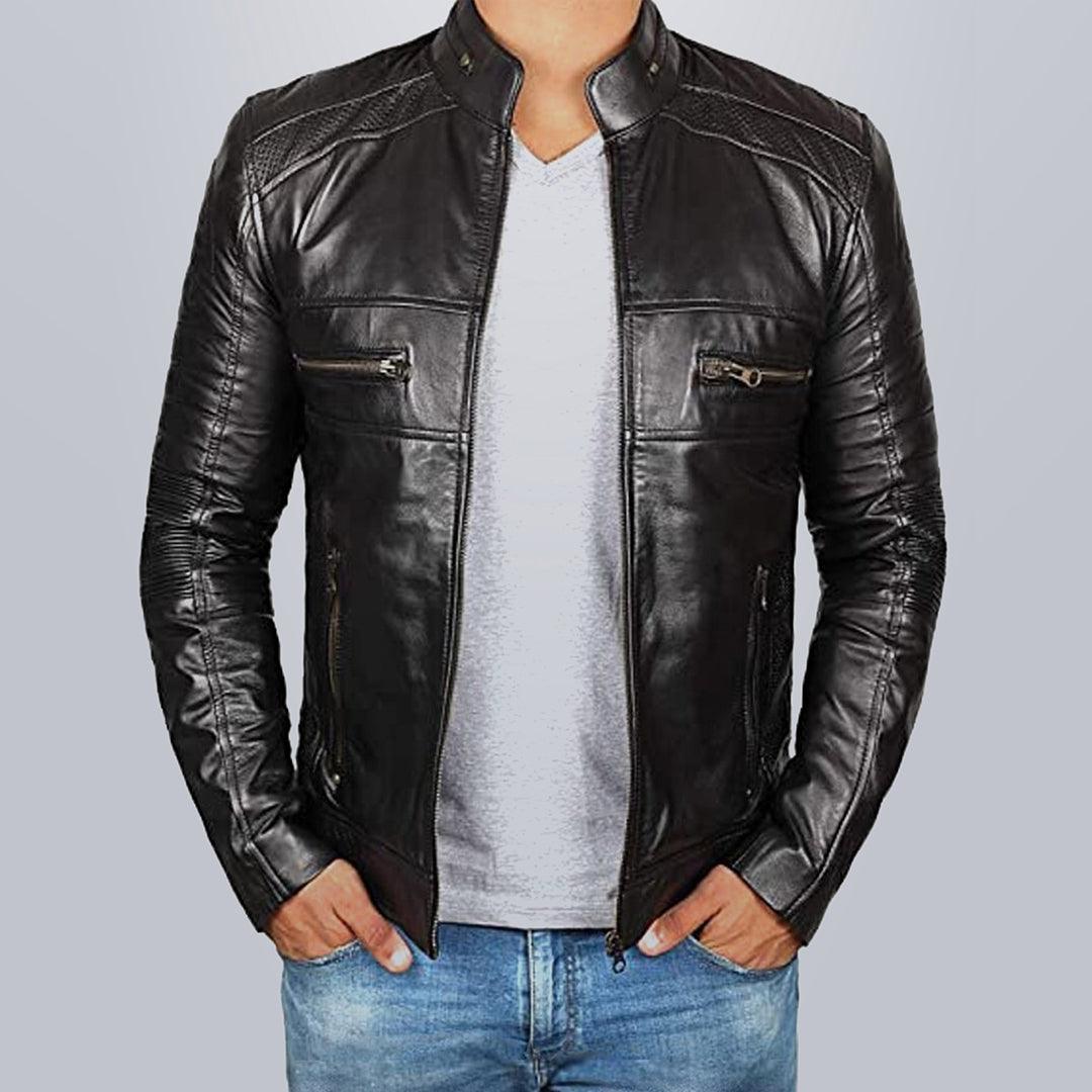 UT Black Leather Fashion Jacket - The Urban Tannery