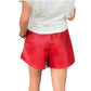 Leather Shorts In  Red For Women's