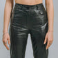 Classic Levi Black Genuine Leather Pants for Woman