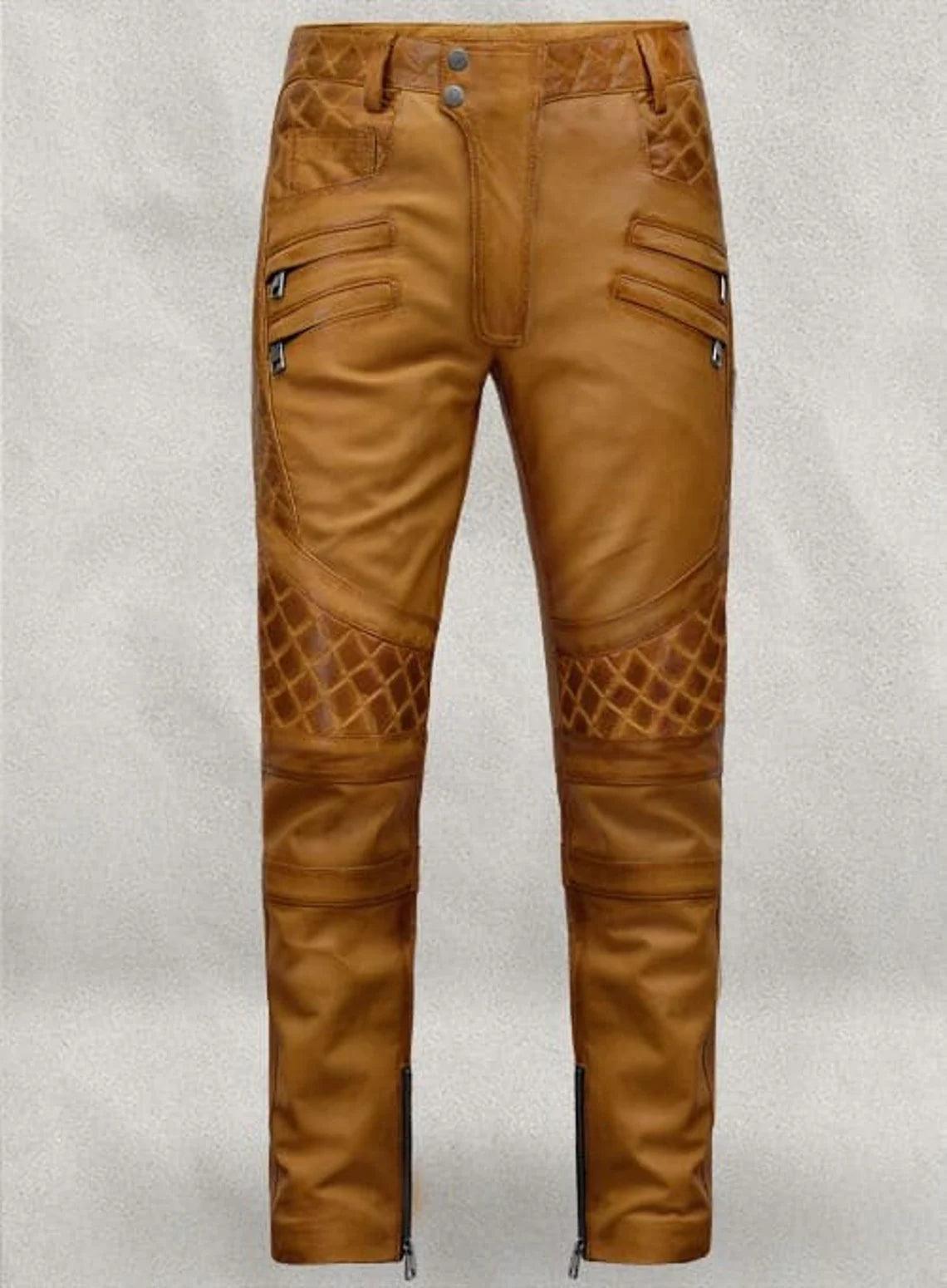 Bikers leather Waxed Pants for Men - The Urban Tannery