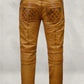 Bikers leather Waxed Pants for Men