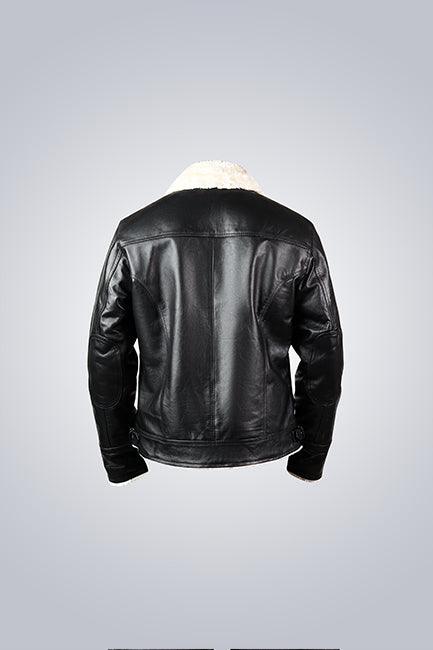 UT Shearling Black Leather Jacket - The Urban Tannery