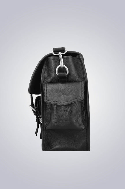 Black Leather Laptop Bag