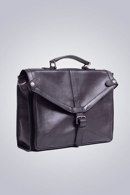 UT Black Leather Executive Bag