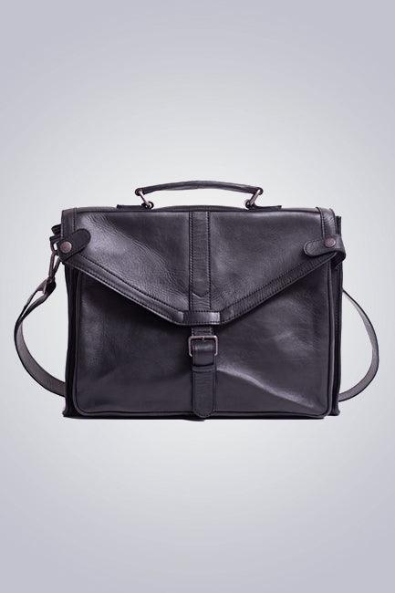 UT Black Leather Executive Bag - The Urban Tannery