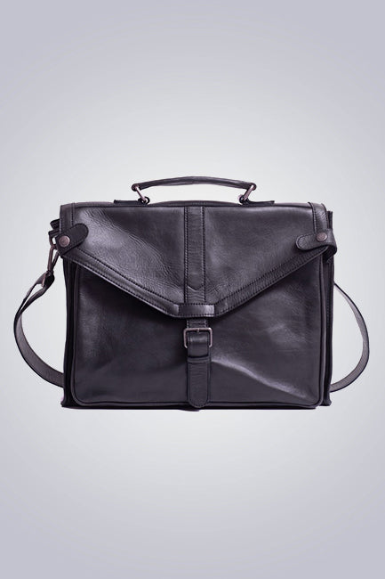 UT Black Leather Executive Bag