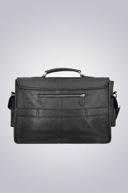 Black Leather Laptop Bag - The Urban Tannery