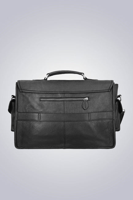 Black Leather Laptop Bag