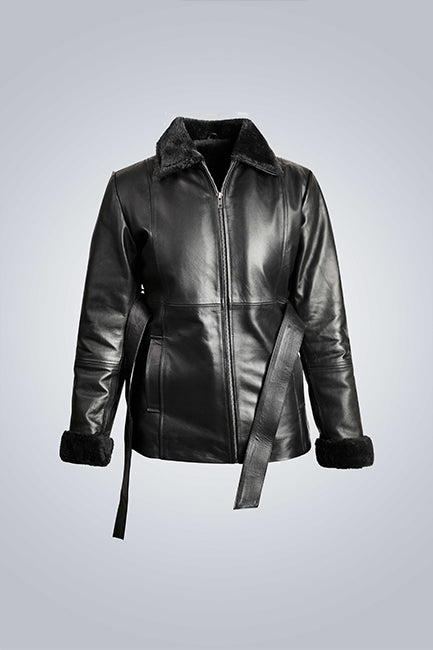 Shearling Black Leather Jacket