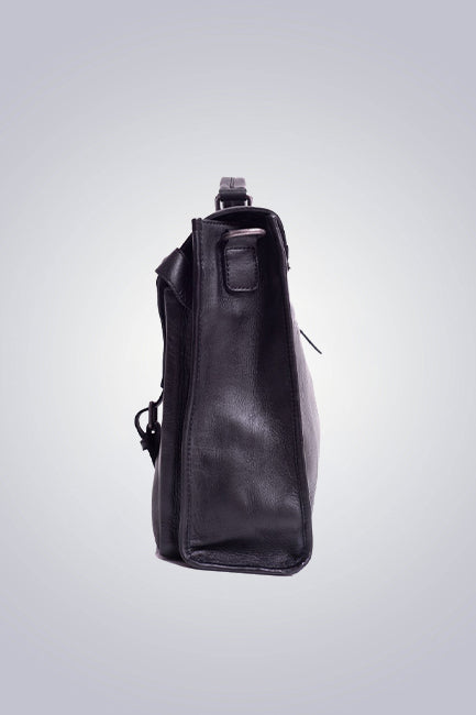 UT Black Leather Executive Bag