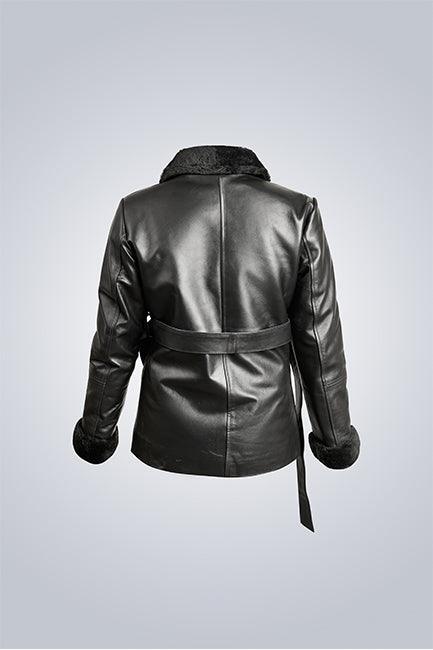Shearling Black Leather Jacket - The Urban Tannery