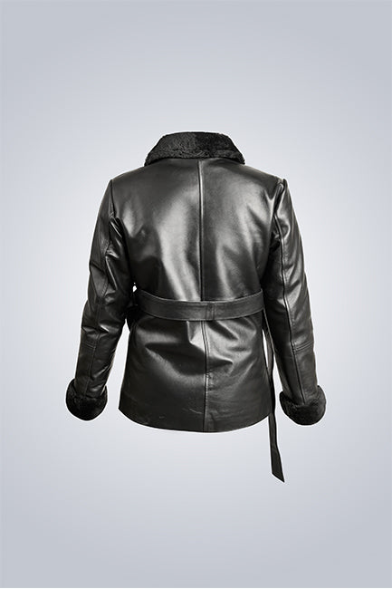 Shearling Black Leather Jacket